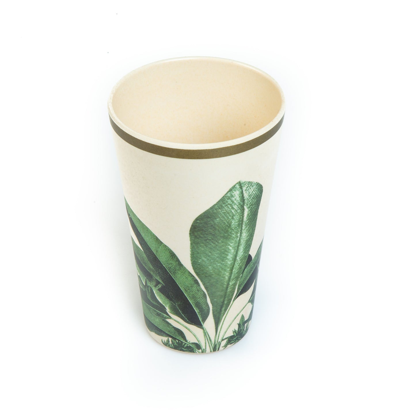 Truly Eco Bamboo Tumbler Glass / Glass Sets | 400ml - Green Leaf Design - Decor