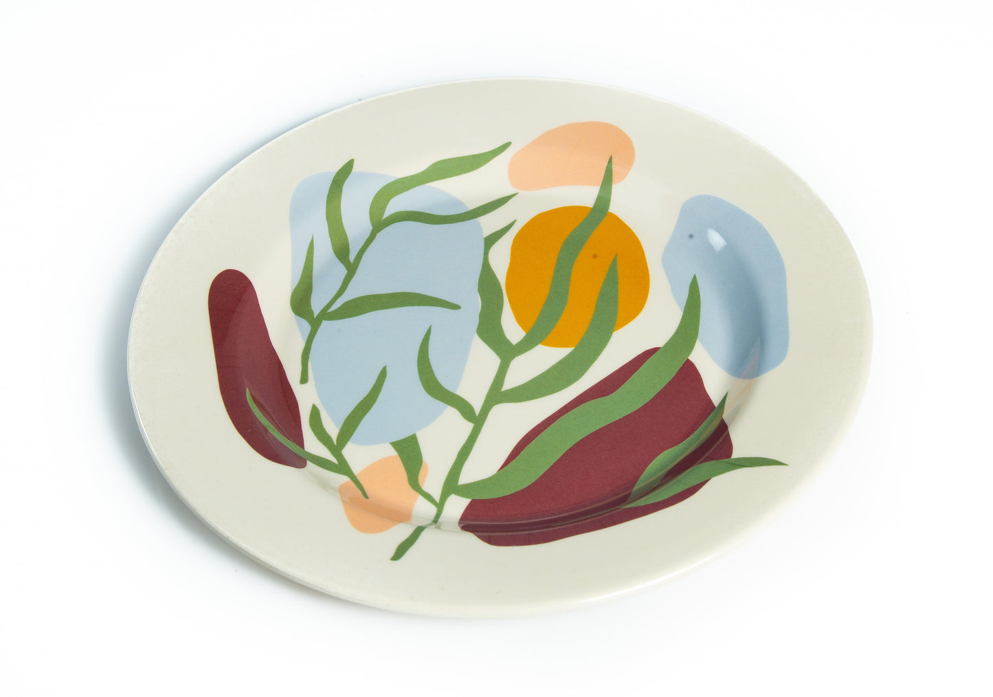 Truly Eco Bamboo Dinner Plates / Plate Sets (Small Plates - 9') - Floral Design - Decor