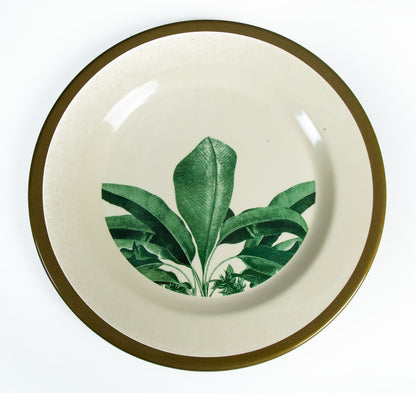 Truly Eco Bamboo Dinner Set | Dinnerware Combo Set (Green Leaf Design) - Decor