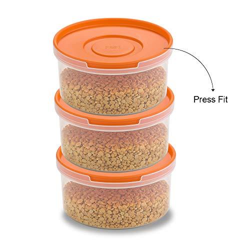 Decor Freshetarian Press Fit Air Tight Storage Container Set for Kitchen 750 MLS 3 Pieces - Decor