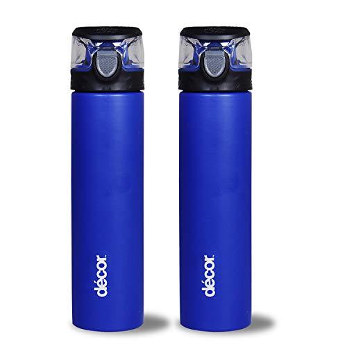Décor Stainless Steel One Touch Water Bottles Combo (780ml)(Blue, Blue) - Decor