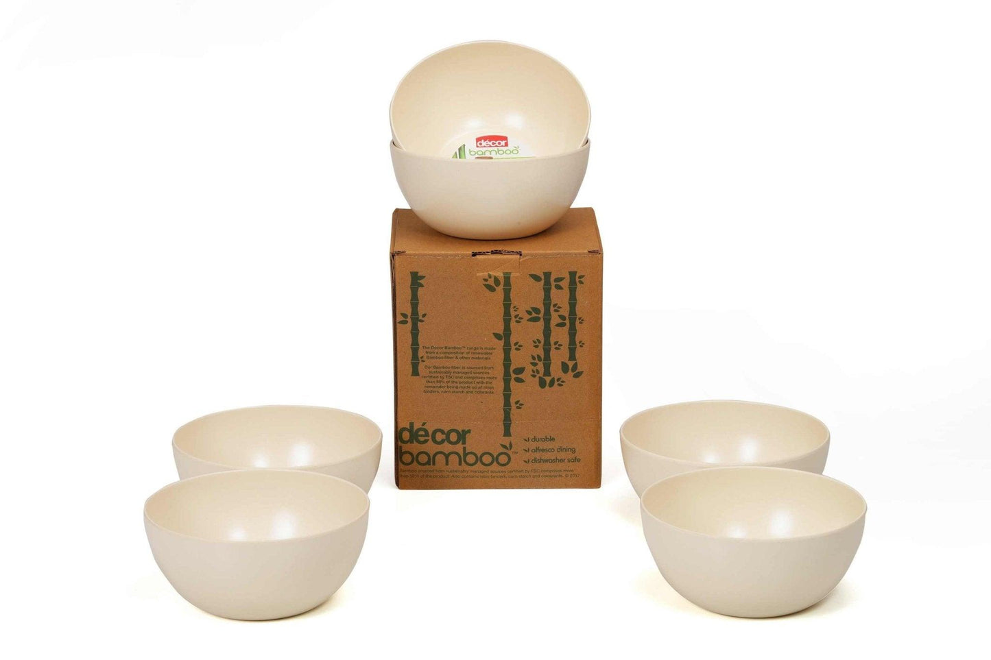 Bamboo Katori/Soup Bowl Round (Set of 6 pcs) - Decor