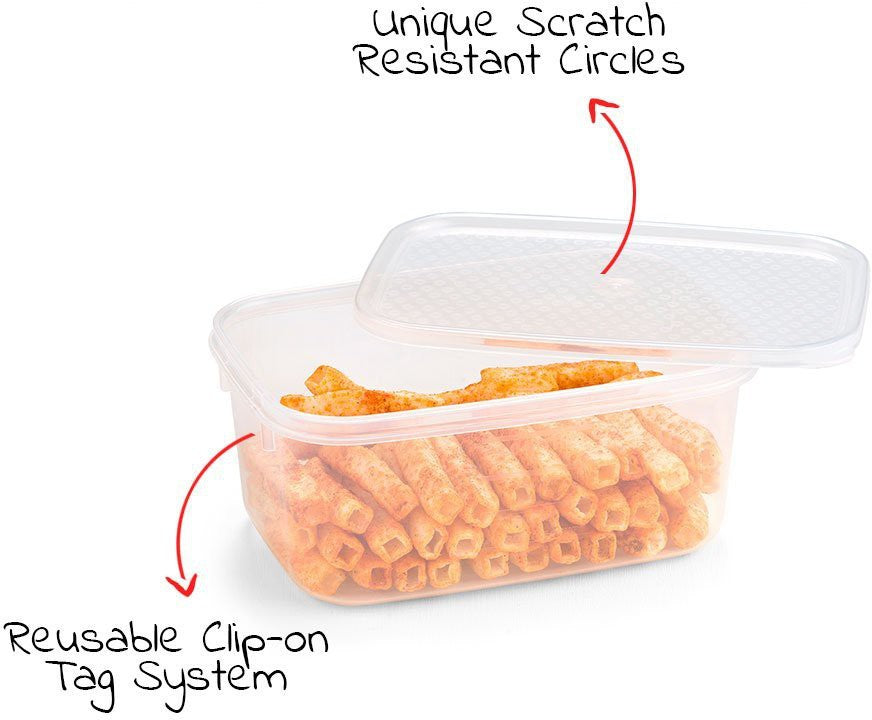 Décor Air Tight Food Storage Container Oblong 1L - 1 L Plastic Egg Container (Clear) - Decor