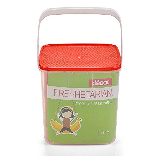 Décor Freshetarian- Reusable,BPA Free and Transparent Air Tight Container Superstorer 5.5L Blue