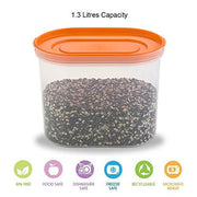 Décor Freshetarian Press Fit Oblong Airtight and Transparent Storage Containers for Kitchen 1300Mls (3 Pieces)