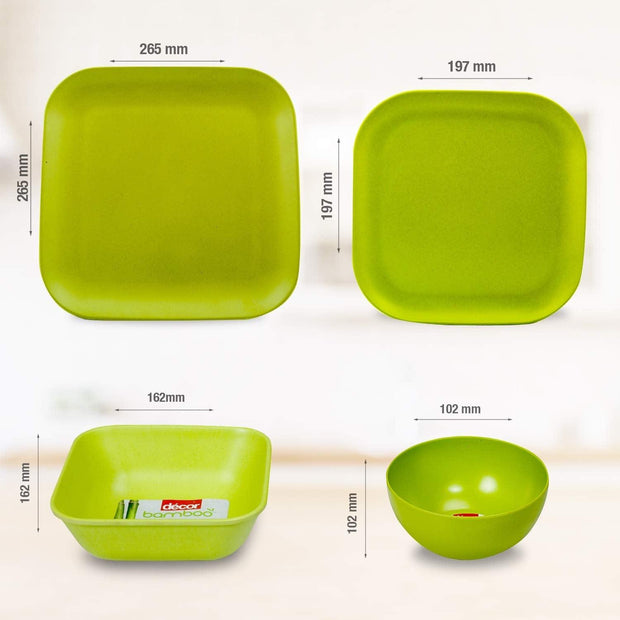Bamboo Dinner Set - 18 Pcs - Decor