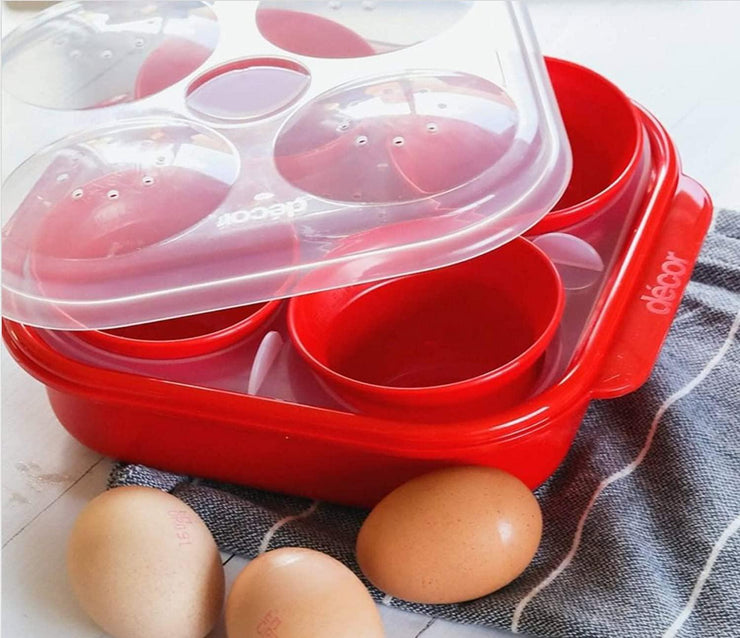 Decor Set of (2) 3-in-1 Microsafe Egg Cookers 